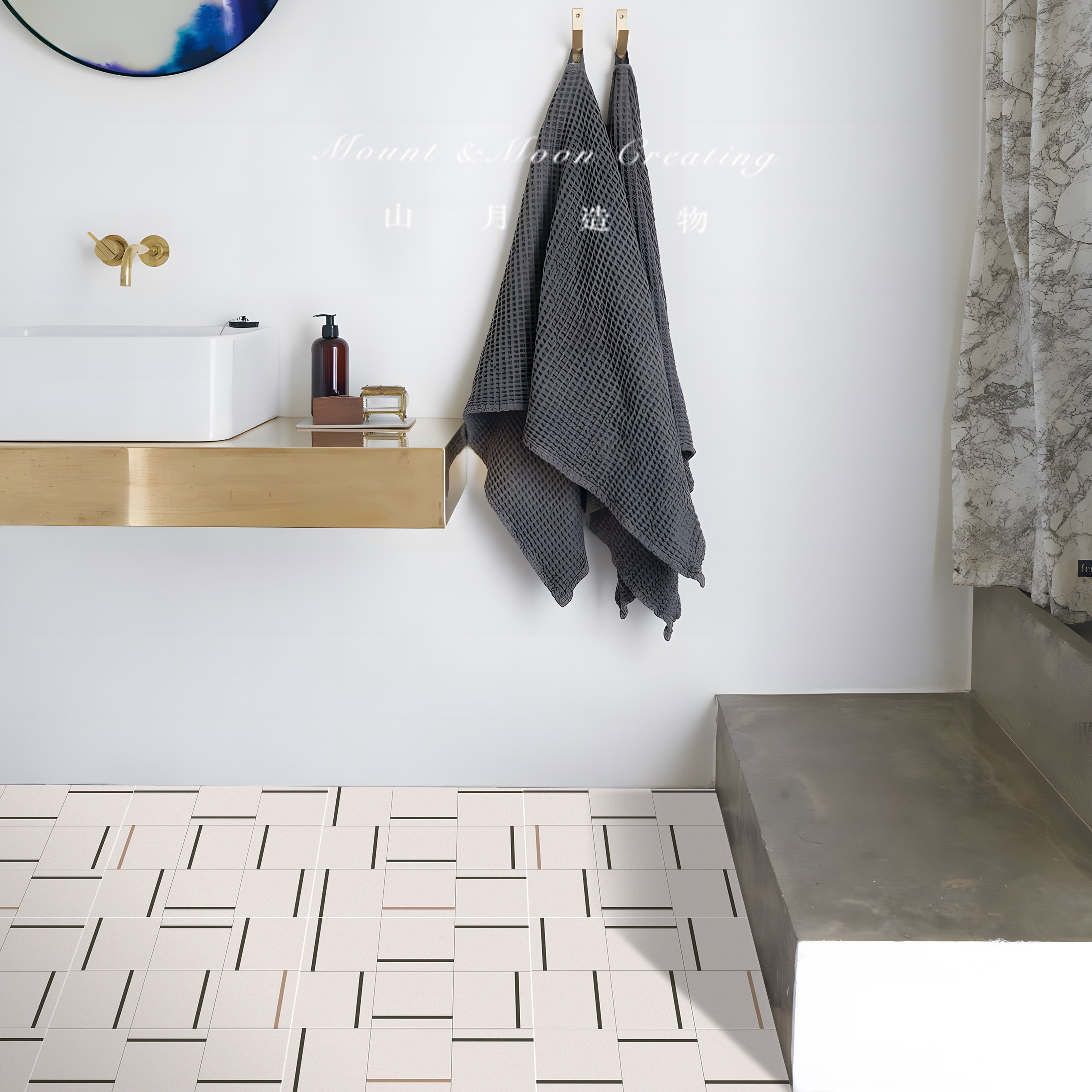 家用地板贴纸防水防滑地贴翻新改造墙贴pvc卫生间厨房自粘地板革,家居饰品,地贴,淘宝优惠券,粉丝福利购,淘宝优惠卷