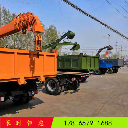 轮式四不像随车挖带吊多功能四驱8吨12吨农用挖土抓木下葬运输车