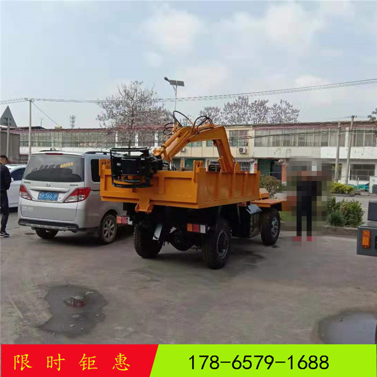 轮式四不像随车挖带吊多功能四驱8吨12吨农用挖土抓木下葬运输车