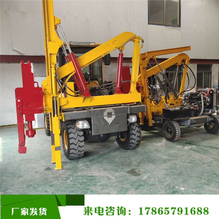 旧桩换新桩360型护栏打桩机 公路护坡打拔钻一体机