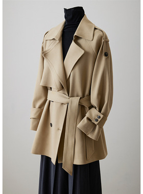 过而歌时尚风衣女宽松春秋加厚秋季外套潮新款英伦韩版