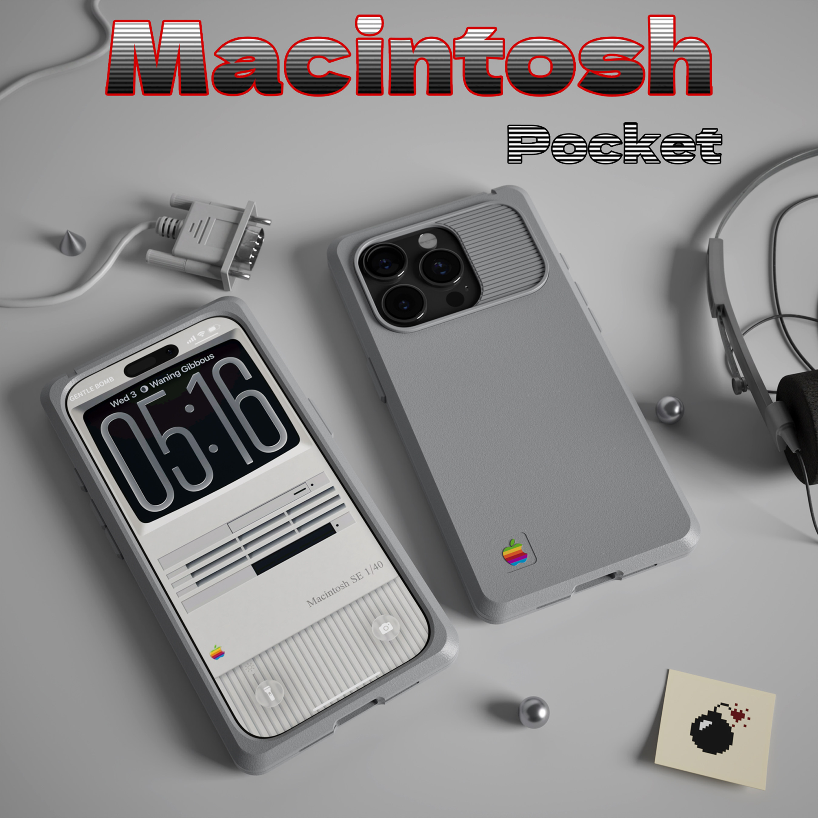 GENTLE BOMB Macintosh Ⅱ 苹果手机壳 麦金塔手机壳 iPhone手机壳 简约高端创意复古超薄口袋高颜值便携式