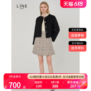 纯色羊毛手工短款 LINE韩国女装 秋季 新款 夹克外套女NGHJMJ9800