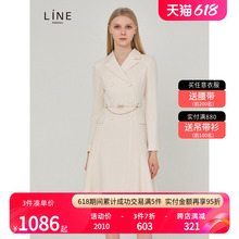 冬季 LINE韩国女装 纯色素雅气质显瘦高腰连衣裙NWOPNJ1200 新款