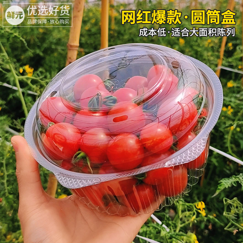 鲜果切鲜元圆形塑料水果包装盒