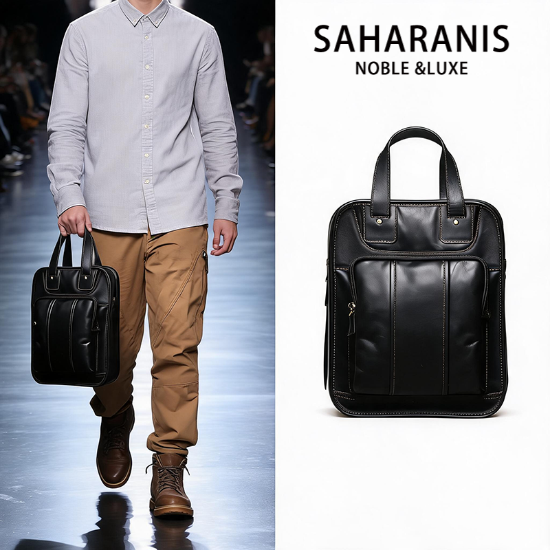 Saharanis真皮男士大容量电脑包