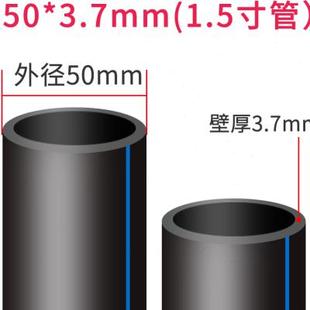 pe管自来水管20水管25硬管32四分40管子50热熔Q63塑料4分6黑色一