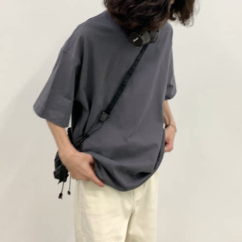 BasicMatch宽松男女情侣短袖T恤