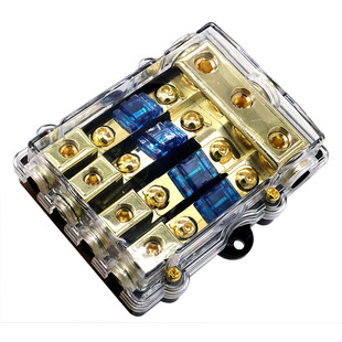 汽车音响改装迷你一分四保险座保险丝保险胆熔断器分线器一出四