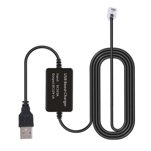 供应USB升压线5V9V转12V RJ11探测雷达汽车行车记录仪降压电源线