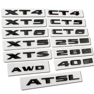 xt6 ct5 ct6 xts 英文尾标 适用凯迪拉克xt4 atsl黑色车标改装 xt5