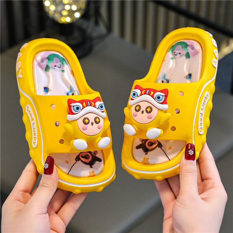 儿童拖鞋男童蛋仔派对夏季室内外穿防滑浴室卡通踩屎感亲子凉拖鞋