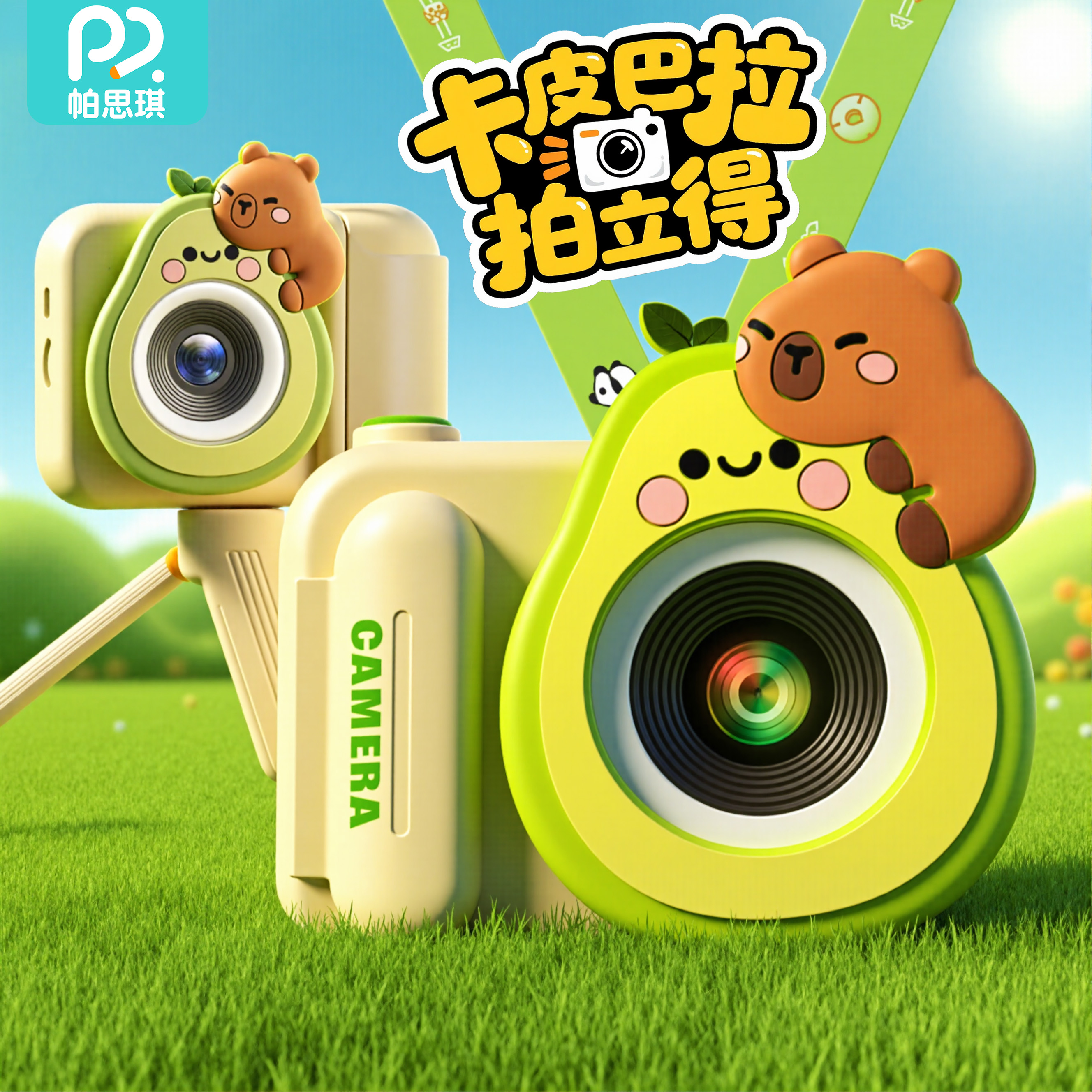 小熊猫拍立得卡通高清照相机