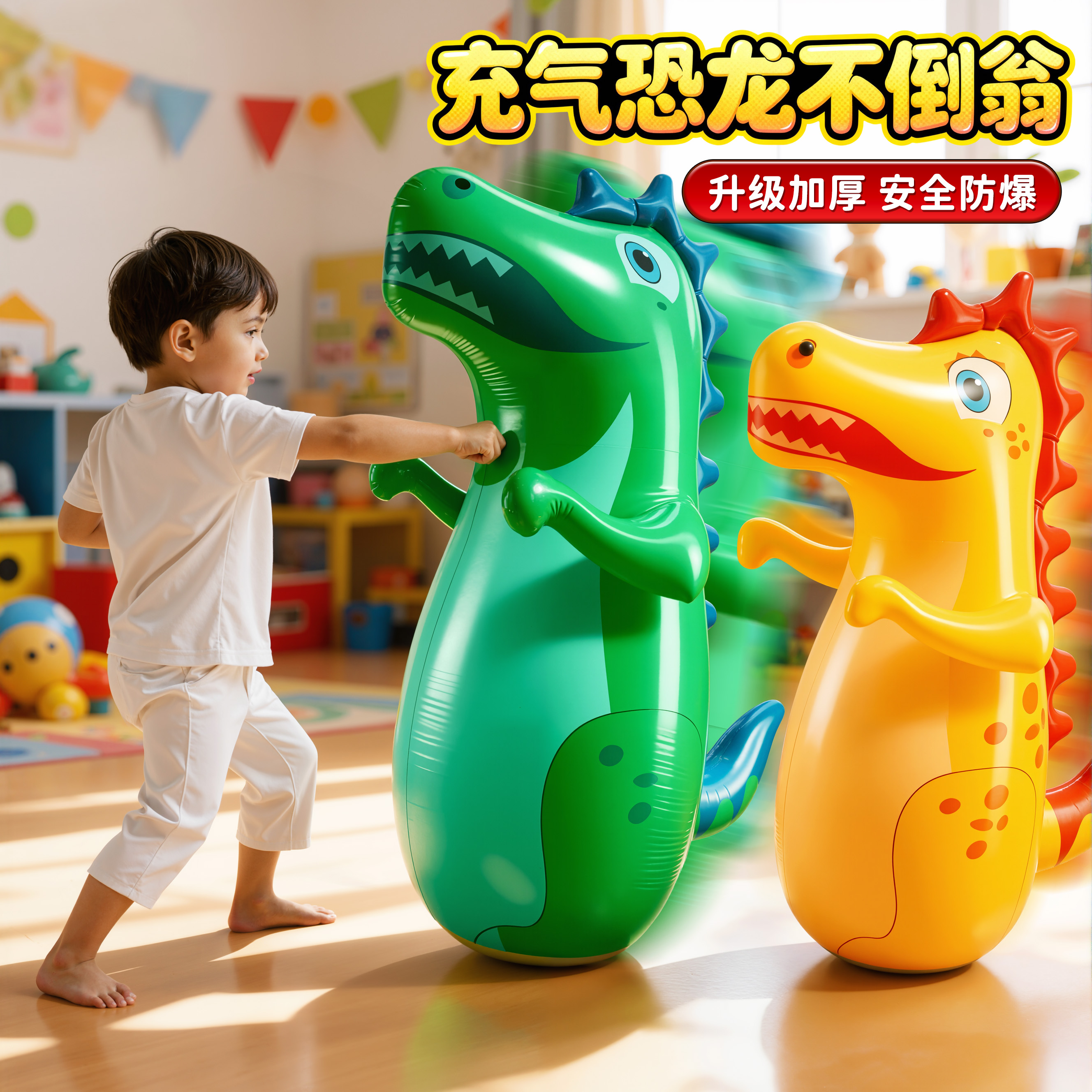 儿童新款拳击训练器网红恐龙