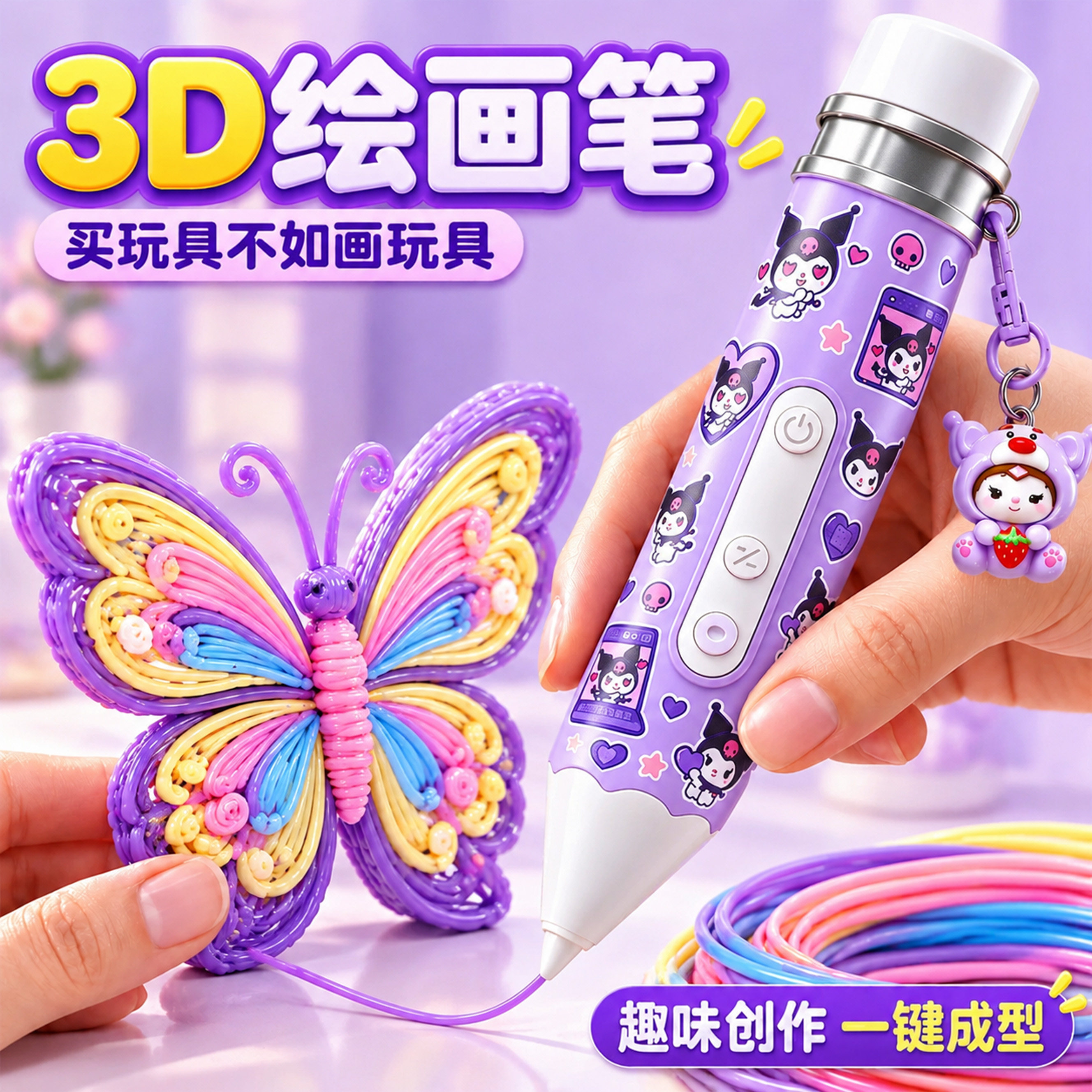 3D打印笔儿童玩具小学生益智手工diy材料包幼儿园男女孩生日礼物6