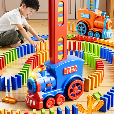 多米诺骨牌电动小火车轨道投放车