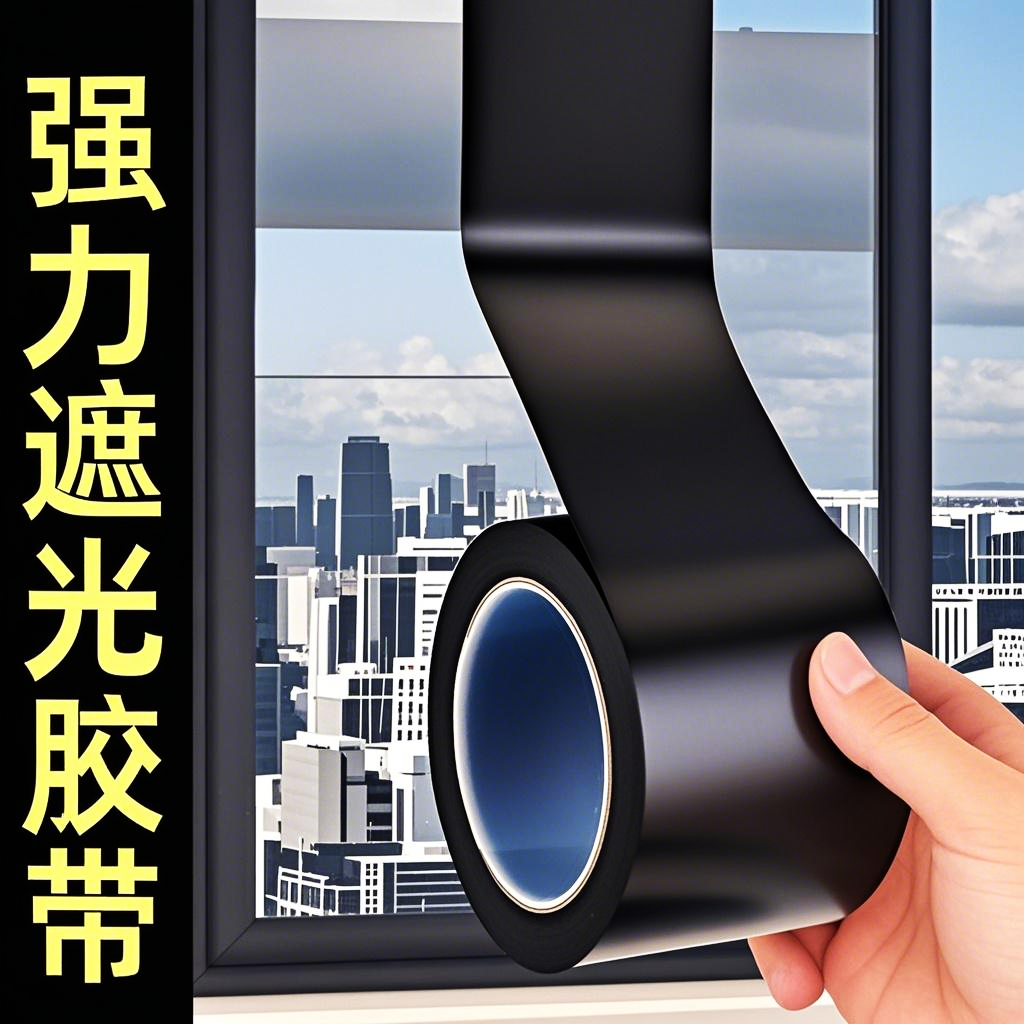 品尚美塑黑色无痕遮光胶带