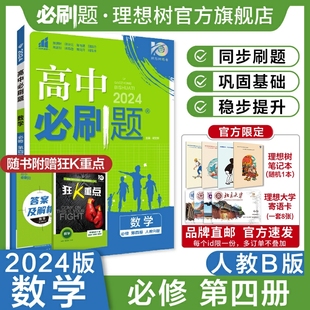 高中必刷题数学必修第四册RJB人教B版 理想树2024版 新教材高中同步练习册高一下册数学必刷题教辅资料