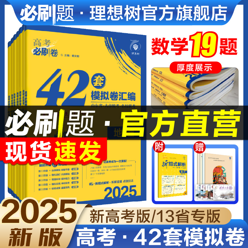 理想树2025版高考必刷卷42套模拟卷数学试卷19题物理化学生物语文英语历史地理高考模拟套卷汇编高二三高考一轮复习资料高中必刷题