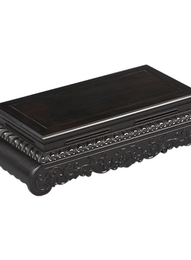 紫光檀佛像底座实木古董文玩摆件工艺品精品木雕关公观音菩萨托架
