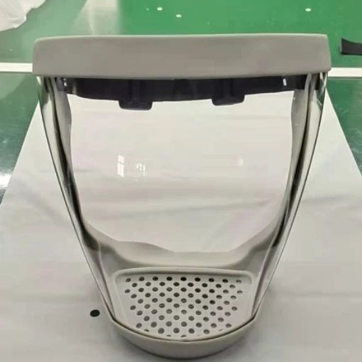 电焊防护面罩全脸透明高清防尘防晒面罩防油溅面具PC运动骑行面罩图片