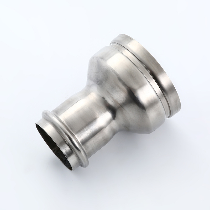 304不锈钢管件沟槽变径直v通异径大小对接头卡压式薄壁自来水管道