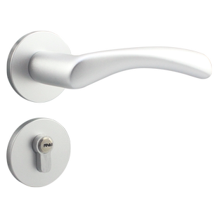 72太空铝分体门锁家用通用型室内卧室静音房门锁门把手木门白色锁