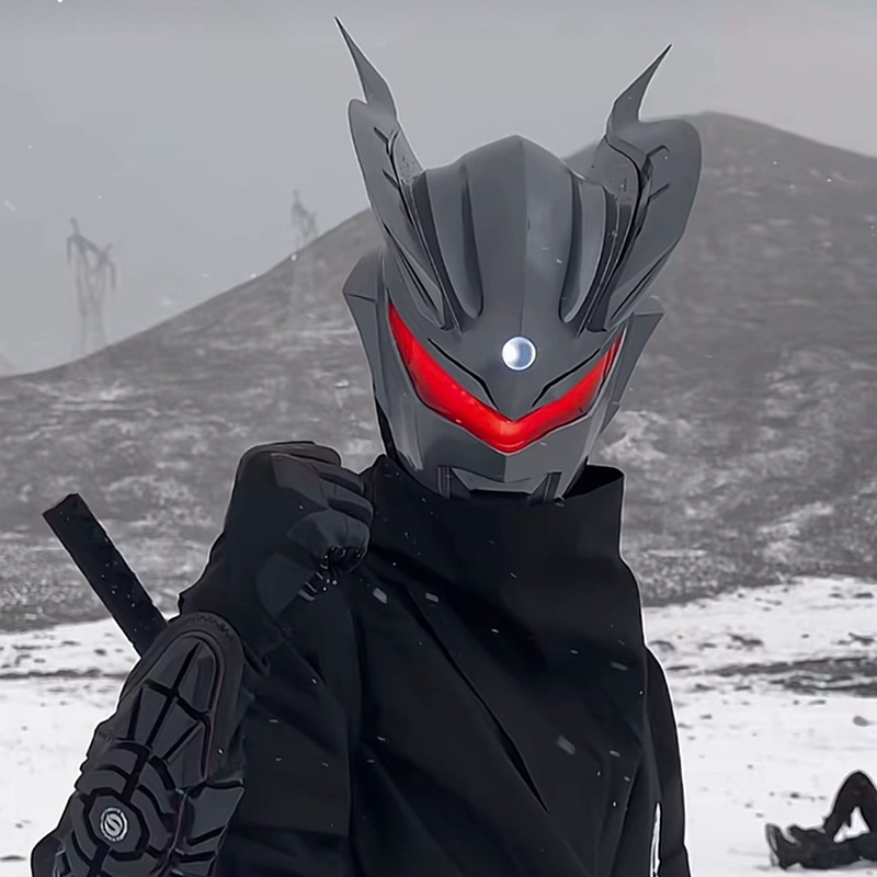黑暗洛普斯塞罗头盔头套发光面具成人儿童奥特曼玩具赛罗网红
