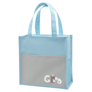 饭盒手提包学生上班族便当手提袋女生外出水杯雨伞手拎包儿童防水大容量午餐盒拎包可爱卡通小学生带饭收纳袋