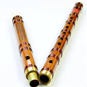 竹子原色初学竹笛业余演奏民族 苦竹两节单插黄铜横笛 悟音 笛子