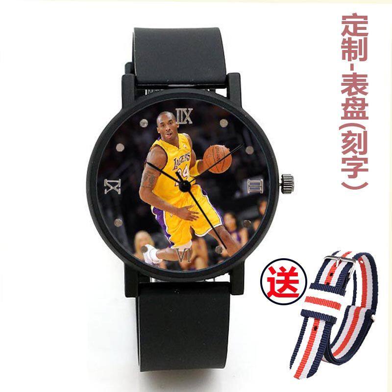 2024新款怀念科比NBA篮球联赛星詹姆斯库里欧文男士学生胶带手表