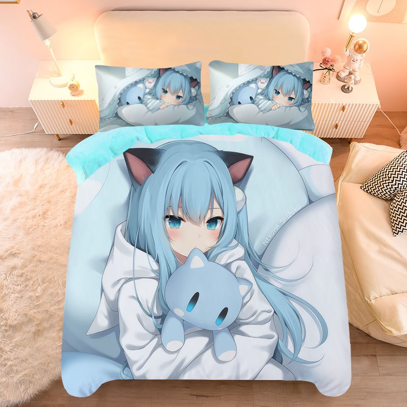 动漫四件套水晶绒二次元