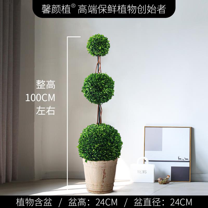 北欧风大型球形落地仿真植物创意盆景室内客厅办公室盆栽懒人绿植