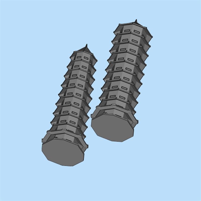 STL简单的建筑模型佛塔01211224三维图纸(stl格式)