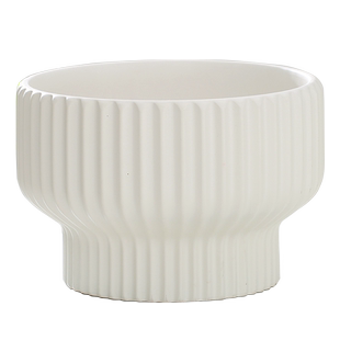 蝴蝶兰专用花盆高档文心兰套白色大花盆陶瓷家用高脚兰花盆送托盘