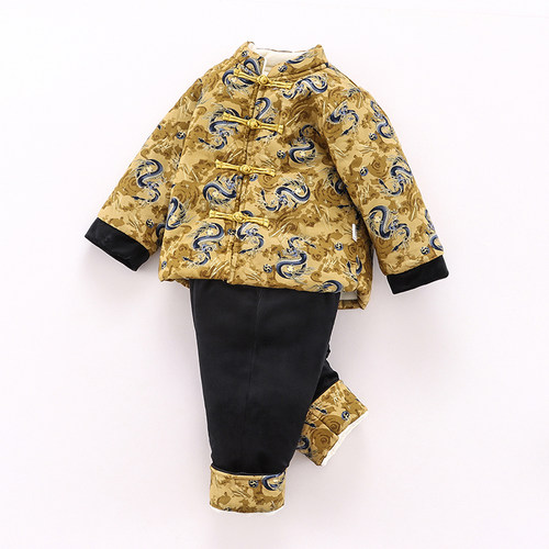 男童唐装中国风儿童秋冬抓周服