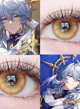 星期日cos美瞳半年抛刺崩坏星穹铁道金黄色大直径彩色隐形眼镜dn