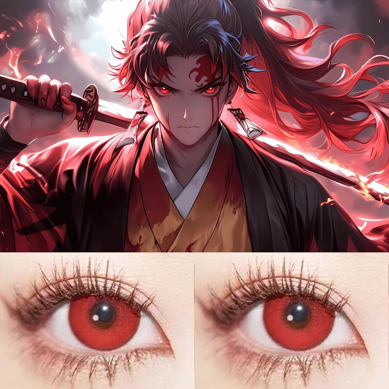 继国缘一cos美瞳鬼灭之刃伊黑小芭内富冈义勇显色二次元动漫展qb