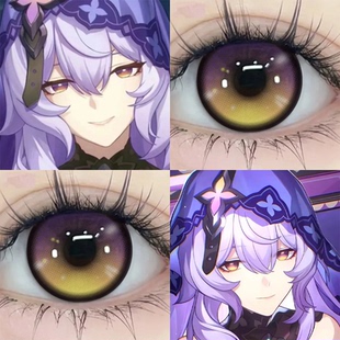 黑天鹅cos美瞳紫色半年抛崩坏星穹铁道女星辰泪紫桑果气泡佳JA