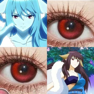 涂山雅雅cos美瞳狐妖小红娘哥特玫瑰盐渍红晓日红恶魔吟唱正品dn