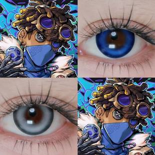 第五人格击球手钨cos美瞳日半年抛异瞳灰蓝色飞行蓝钢铁灰色显JA