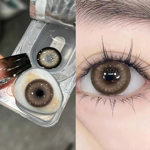 茶色落日美瞳半年抛亚裔混血棕色大小直径年抛隐形眼镜正装官网TN