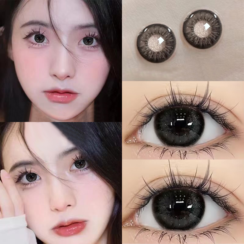 2025新款黑心玫瑰美瞳大直径官网正品混血半年抛近视隐形眼镜AOY