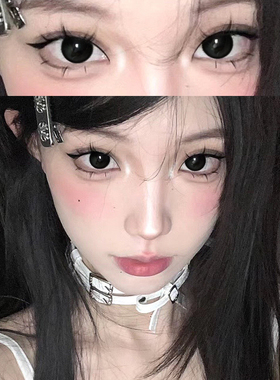 笨拙可爱美瞳日抛40片黑色自然纯欲一次抛20片隐形眼镜旗舰店TN