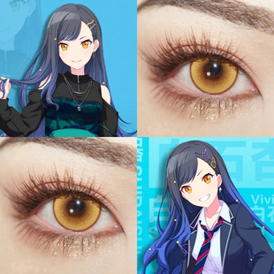 白石杏COS美瞳pjsk世界计划流萤森金棕花苦橙招财金奢靡金显色Ja