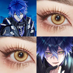 原神菲林斯cos美瞳推荐日抛大小直径Lenspop 星辰泪金棕色显色gt