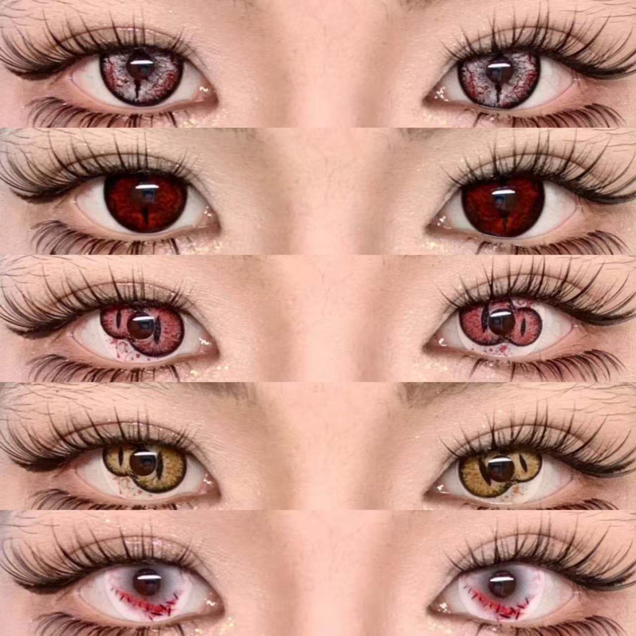 Paprikacon美瞳cos日抛万圣节人形兽瞳双生血瞳金目重瞳棒球傀JA