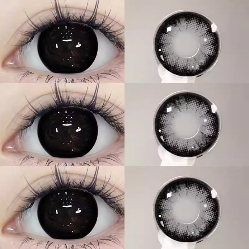 大美目美瞳一次性日抛10片大直径黑色近视隐形眼镜次抛旗舰正1JM