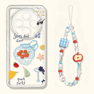 适用vivox300pro手机壳新款 女生x200promini全包防摔x100ultra带挂绳手链x90PRO卡通水果x80软壳硅胶70保护套