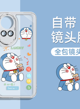自带镜头膜适用华为nova14手机壳新款女透明硅胶nova13pro可爱卡通nove12ultra哆啦A梦12活力版保护套软后盖